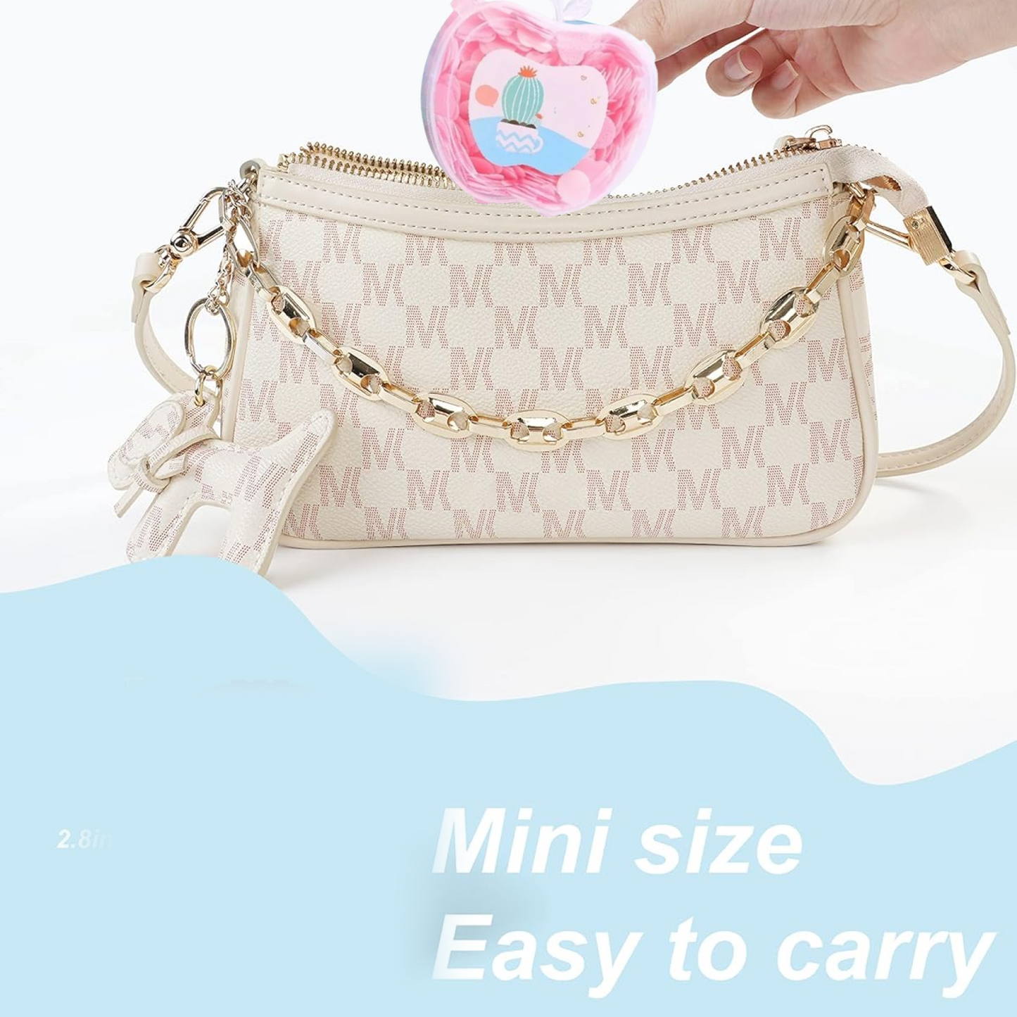 Diagram illustrating the simple usage of apple-shaped paper soap flakes.