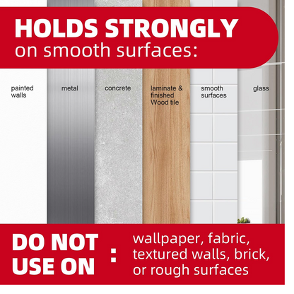 Adhesive screw hook with a clear sticky backing, demonstrating ease of wall mounting.