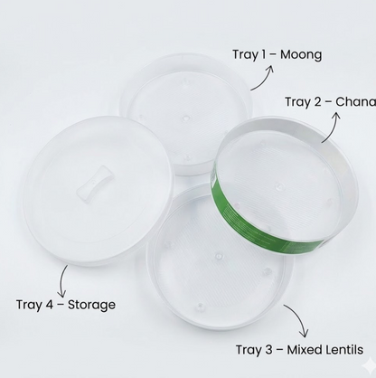 A close-up of the Sprout Maker 4 Layer with its lid, emphasizing hygiene.