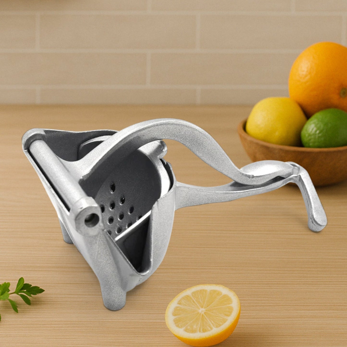 MANUAL ALUMINIUM METAL FRUIT PRESS JUICER  ( BROWN BOX )