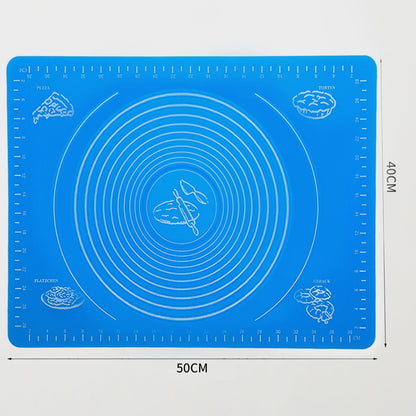 Durable silicone mat being folded to demonstrate its flexibility and ease of storage.