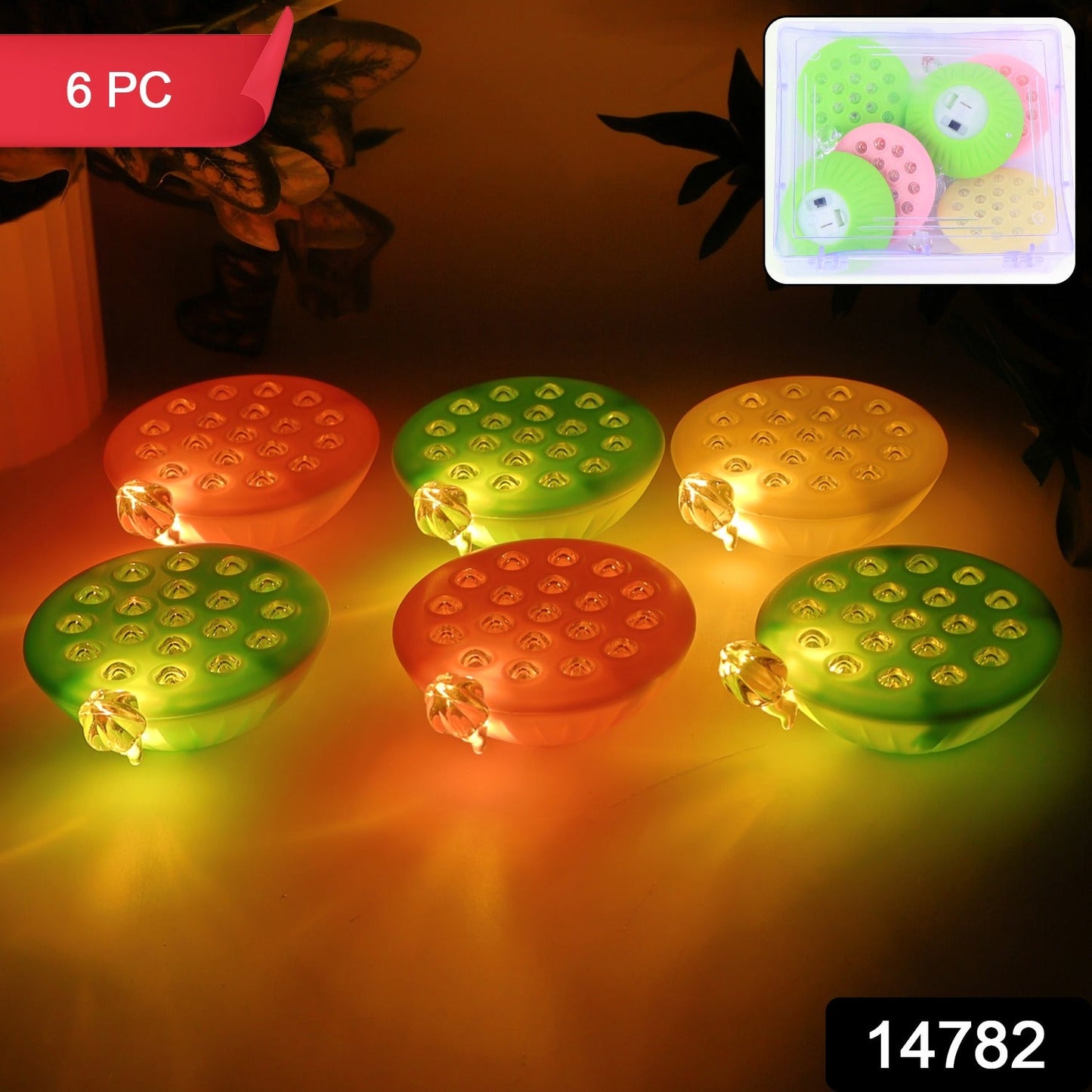 Colorful lotus canopy LED lamps arranged for decorative festival lighting
