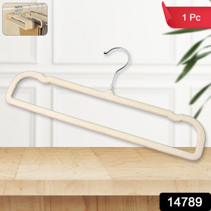 Space-saving slim velvet cloth hanger ideal for home and office wardrobes
