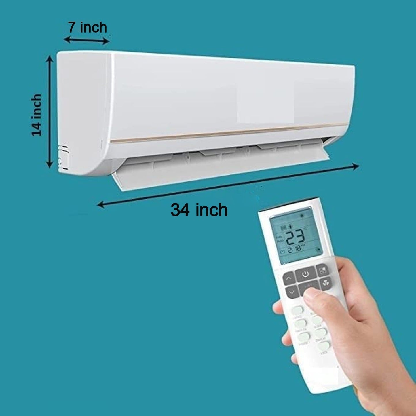 Folding Split AC Dust Cover – Washable, Dustproof (1 Pc, approx 1 Ton)