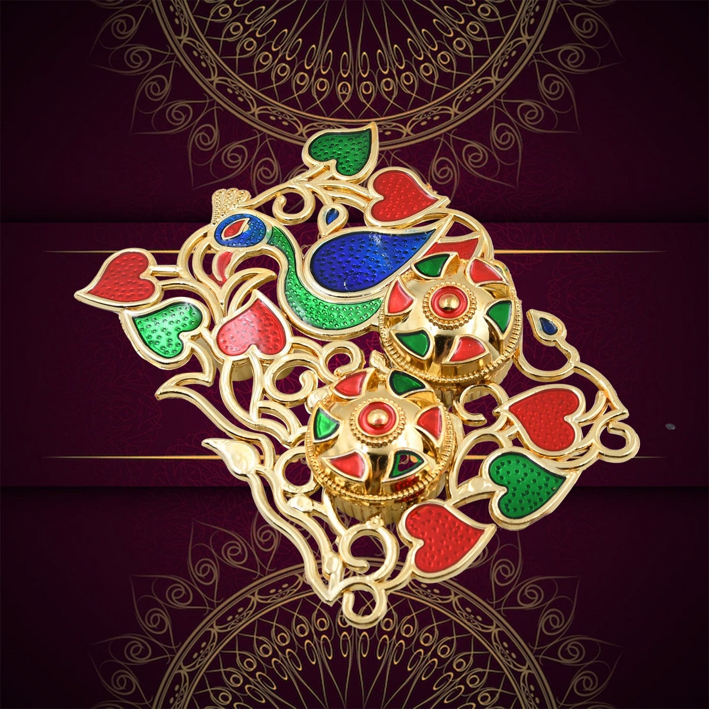 Traditional Raksha Bandhan Puja Thali Set, ideal for festive rituals and gifting.