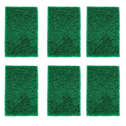 Multiple aqua green scrub sponge pads, ideal for kitchen cleaning tasks.