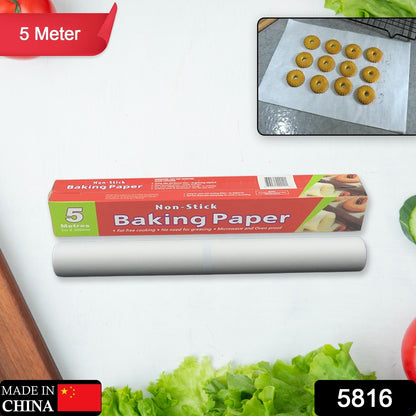 Close-up of parchment paper showing its non-stick texture and zigzag tear edge.