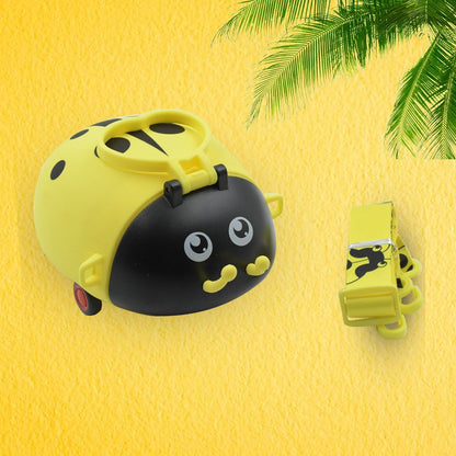 Cute Bug-Shaped Kids Water Bottle with Straw & Strap – Portable, 4-Wheel Design, Perfect for School & Return Gifts (1 Pc)