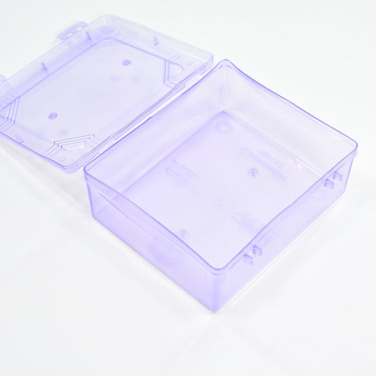 Multipurpose plastic storage box in a neutral color, perfect for organizing small items.