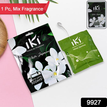 IKI Pocket Air Freshener hanging in compact space for odor control