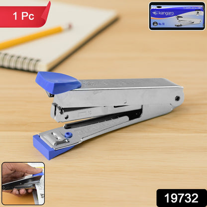 Set of multiple Kangaro No.10 compact metal staplers displayed for paper binding
