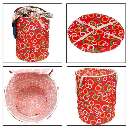 Empty canvas laundry bag showcasing its waterproof interior and clean design.