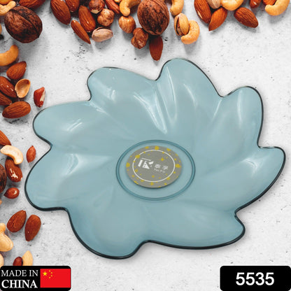 Flower Shape Kids Plastic Plate - Multipurpose for Dinner, Snacks & Party Supplies (1pc)