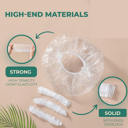 Disposable Shower Caps for Women (100 Pack)