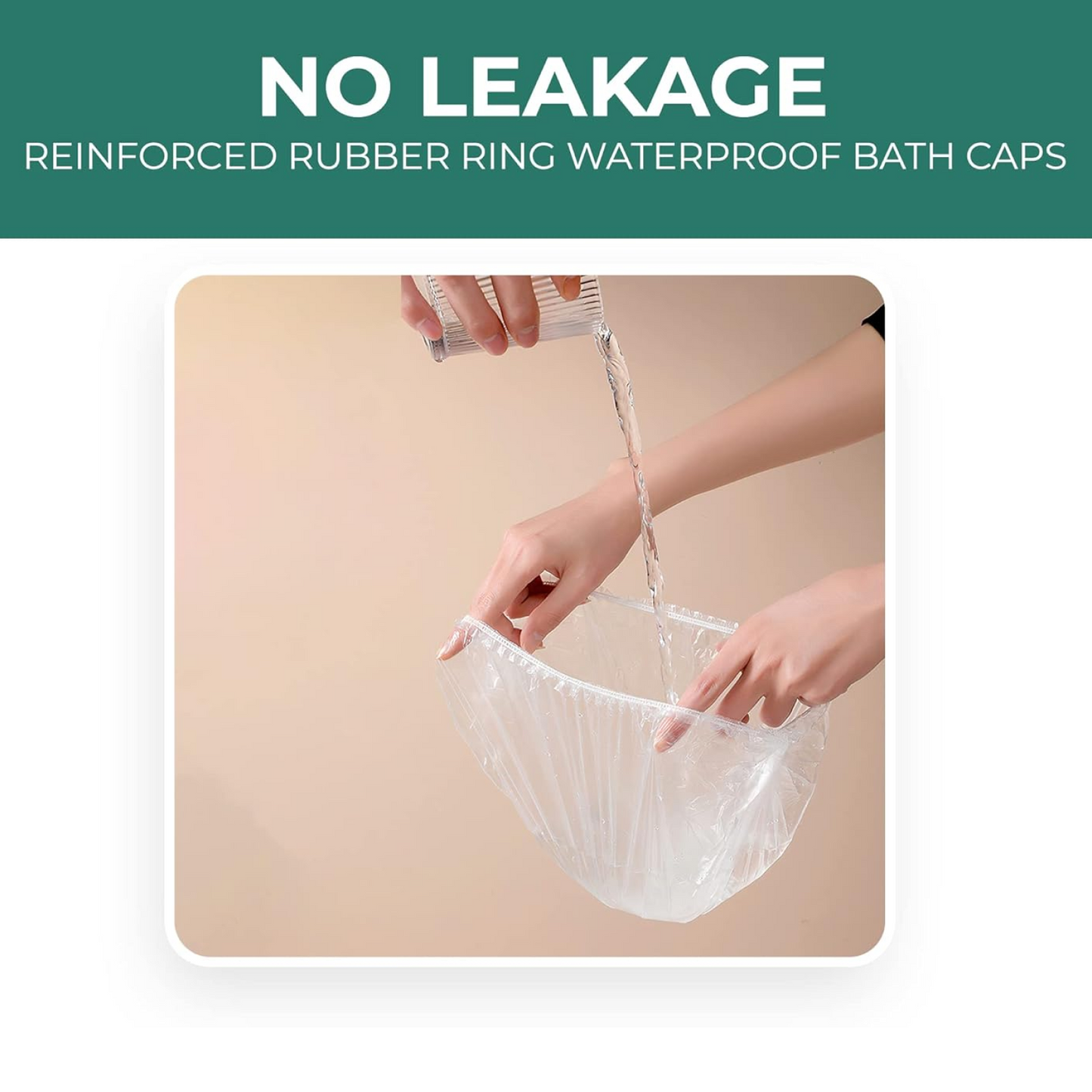 Disposable Shower Caps for Women (100 Pack)