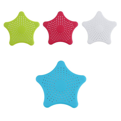 Easy-to-install star drain cover with strong suction cups.