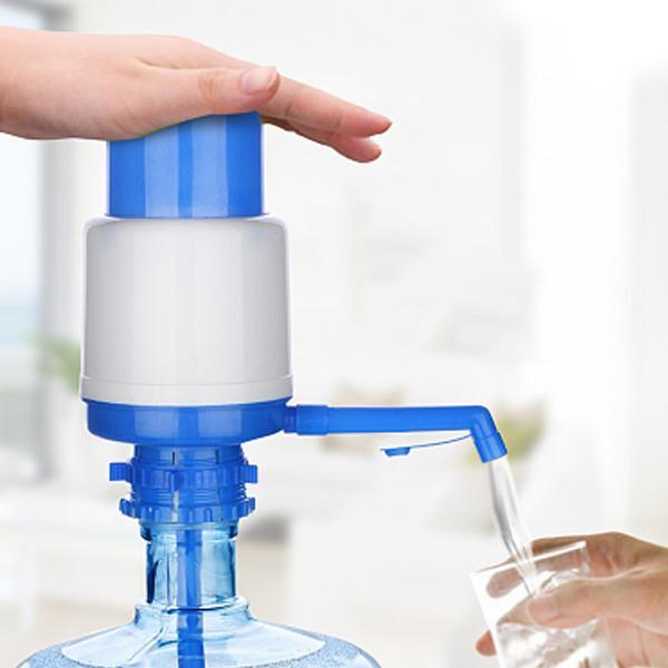 Durable and hygienic manual water pump for bottled water dispensing.