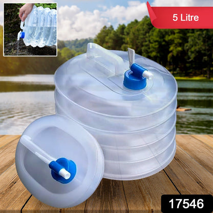 Close-up of the easy-to-use ON/OFF tap valve on the portable water container.