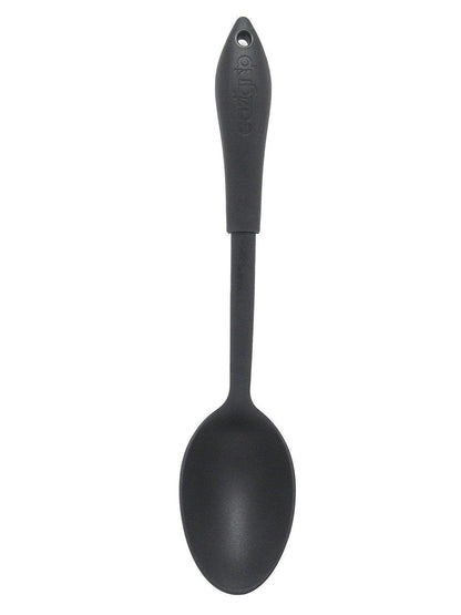 Black non-stick kitchen tools displayed against a clean background.