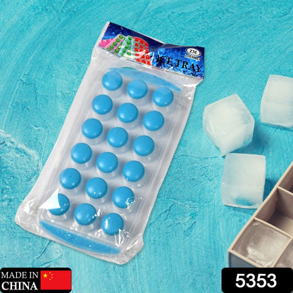 Smart Push  Out Round  Shape Mini Ice Cube Trays with Flexible Silicone Bottom | Round Shape Silicone Chocolate Mold Maker Ice Cube Tray Freeze Mold