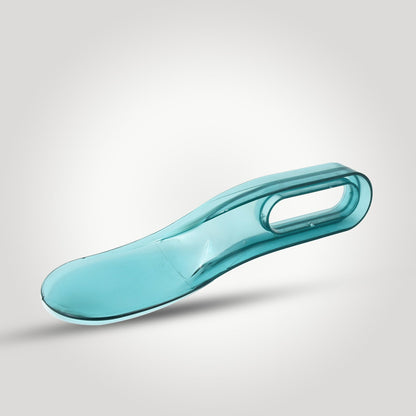 Ergonomic mattress lifter tool with curved handle for easy bed making.