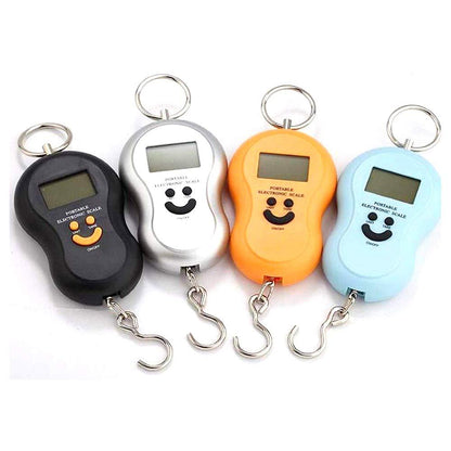 Clear LCD display on the portable digital weighing scale.