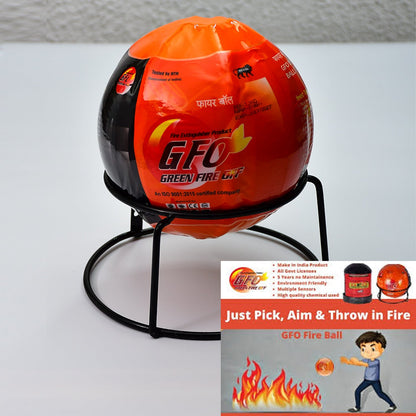 GFO automatic fire safety ball demonstrating its compact design.