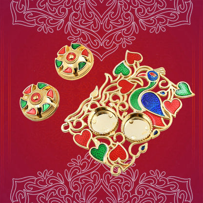 Rakasha Bandhan Special Puja Thali, Kumkum Thali Holder, Pooja Return Gift, Indian Housewarming Gifts, Brother / Bhai / Bhabhi / Sister / Family   for Rakshabandhan, Diwali