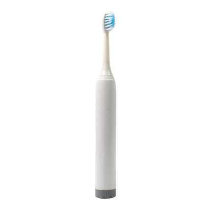 Hand holding the ergonomic BrushedUp Electric Toothbrush, demonstrating comfortable grip.