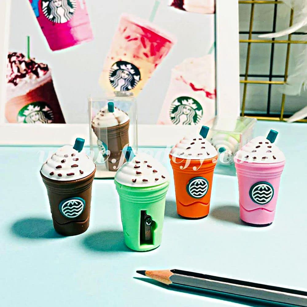 An ice cream-shaped cute pencil sharpener, perfect for kids' stationery.