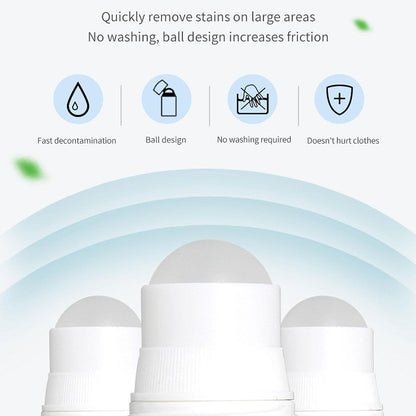 The sleek design of the 50ml clothes stain remover roller.