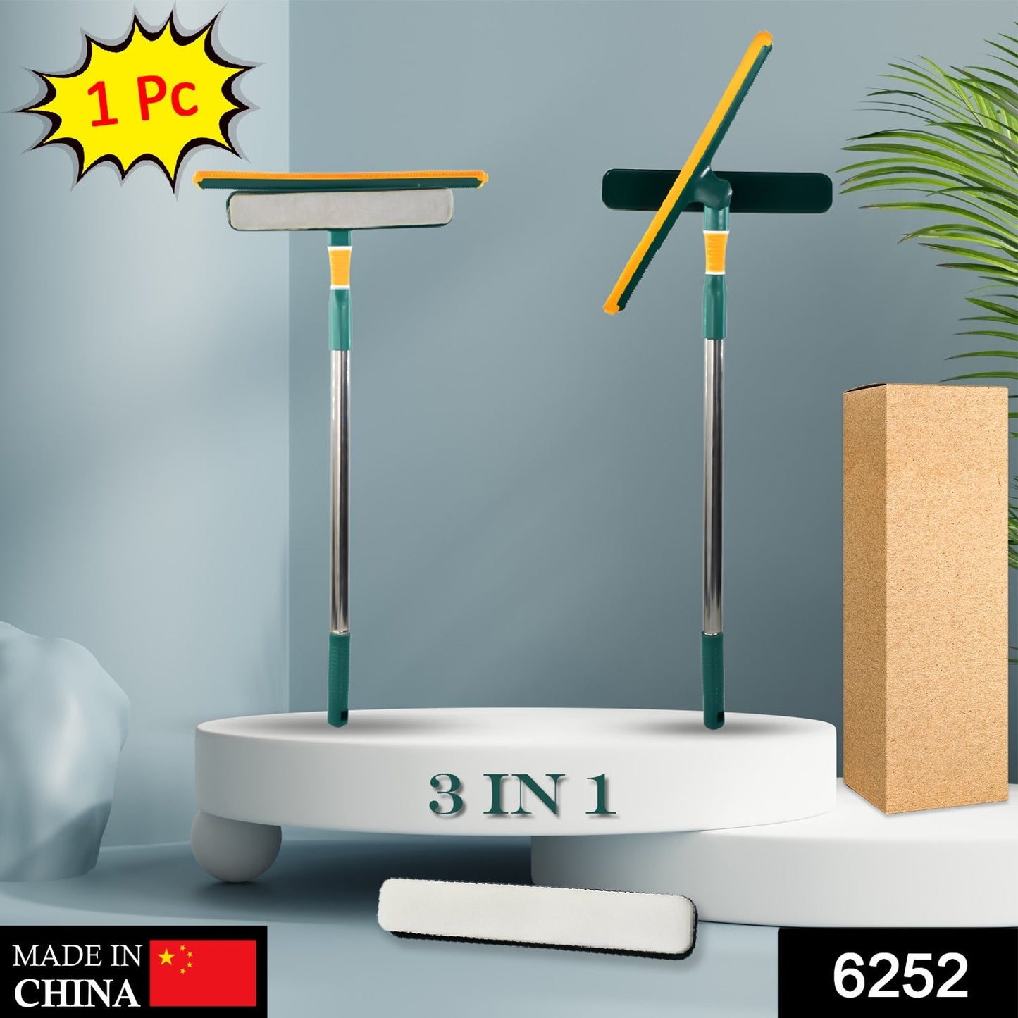 3-in-1 Glass Wiper – Multi-Surface Cleaner for Home & Office
