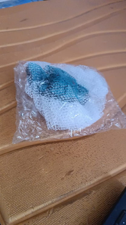 Protective fabric mesh fan cover securely on fan blades