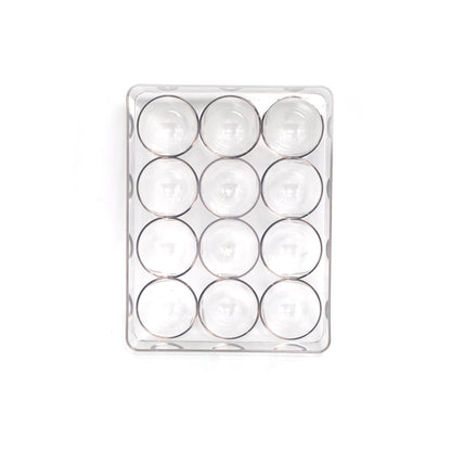 Close-up of the durable plastic egg tray, highlighting its BPA-free material.