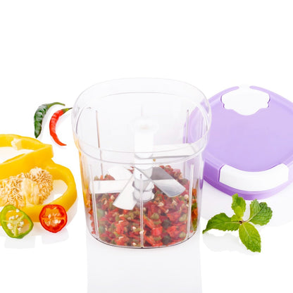 The 2-in-1 kitchen tool disassembled, showing its easy-to-clean components.
