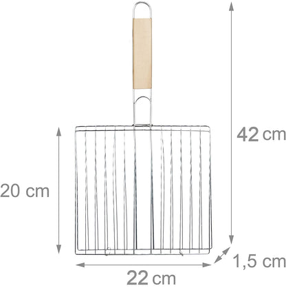 Compact square barbecue grill, great for picnics and family gatherings.