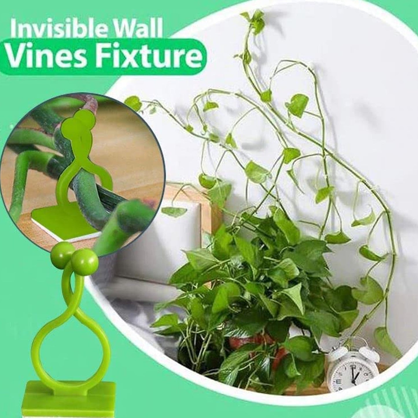 Climbing plant support clips set for garden and balcony
