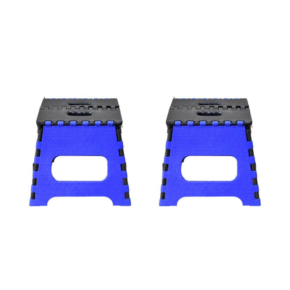 12-inch foldable step stool in use, perfect for home tasks.