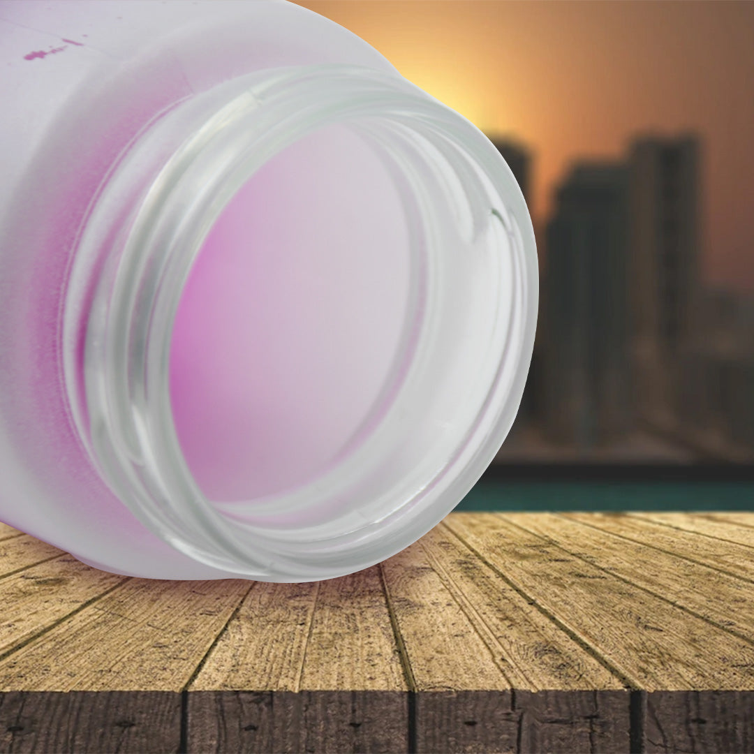 Motivational 350ml Glass Water Bottle – Colorful, Hourly Intake Markings, Reusable for Gym, Cycling & Daily Use