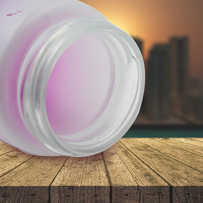 Motivational 350ml Glass Water Bottle – Colorful, Hourly Intake Markings, Reusable for Gym, Cycling & Daily Use