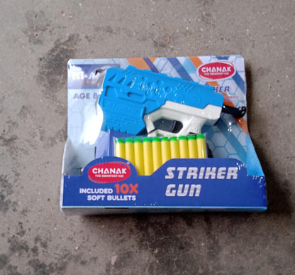Aditi foam blaster gun being loaded with a soft suction dart.
