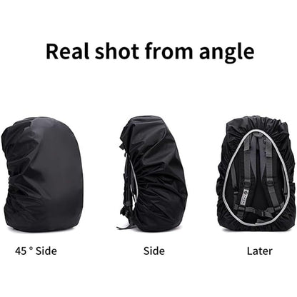 Heavy Waterproof Nylon Rain Cover/Dust Cover - Elastic Adjustable for Laptop Bags and Backpacks, School Bag Waterproof Cover, Dust Proof, Backpack, Laptop Bag Cover (1Pc)