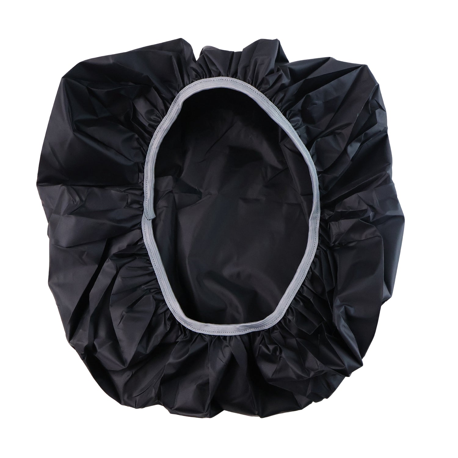 Detail shot of the robust nylon material and sturdy buckle straps of the backpack rain cover.