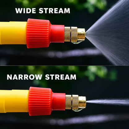 Side view of the bottle sprayer attached to a bottle, highlighting its design.