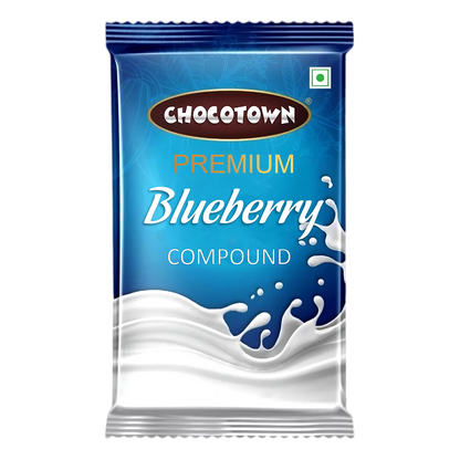 Top-down view of Chocotown Blueberry Compound Chocolate bar