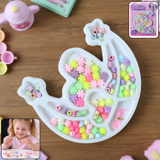 DIY beading jewellery making kit with swan-shaped organizer tray and colorful beads