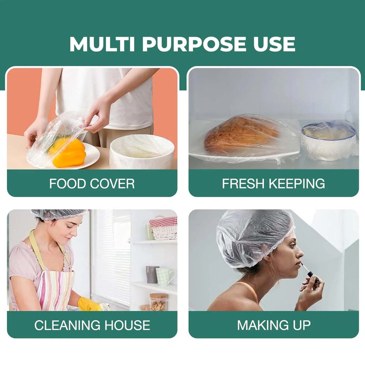 Disposable Men’s Hair Protection Shower Cap / Head Cover (5 Pc)