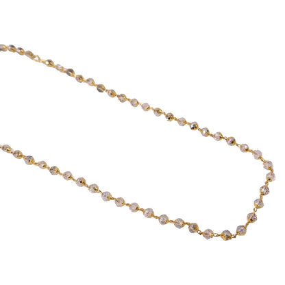 Gold-tone crystal chain necklace with smooth finish