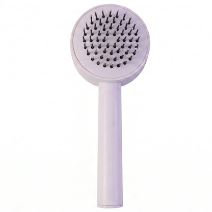 The air cushion brush gently massaging the scalp to stimulate blood circulation.