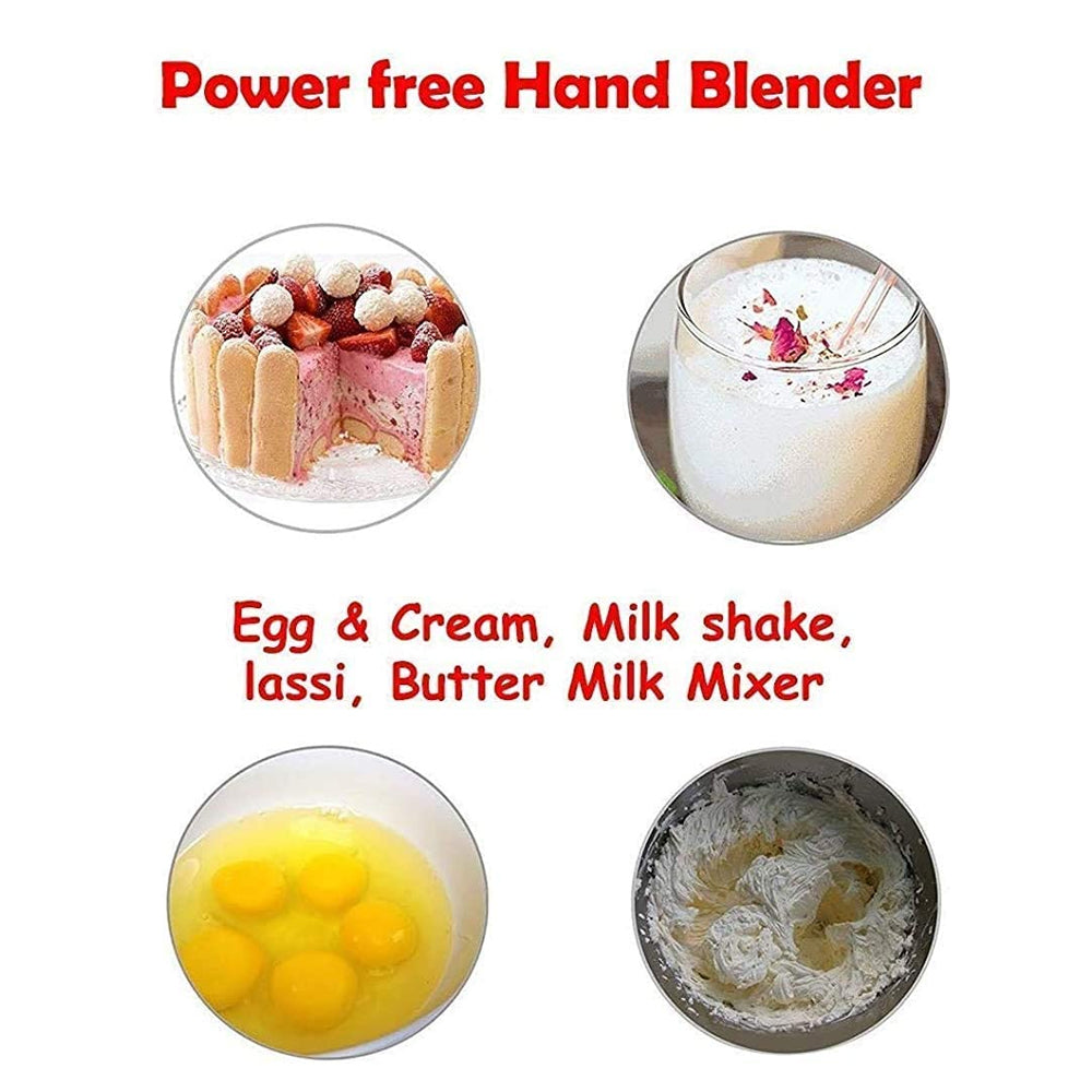 Quickslice manual hand blender with non-slip grip for comfortable use.